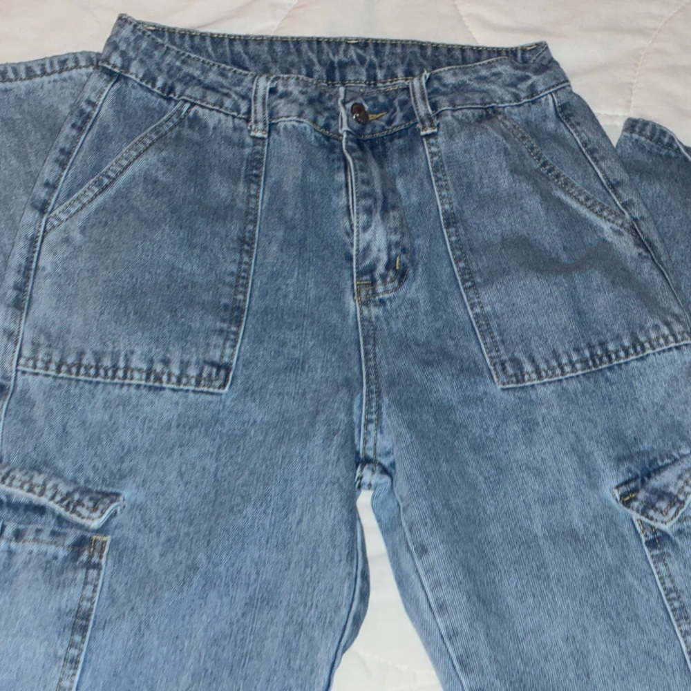 SHEIN Light Blue Denim Jeans